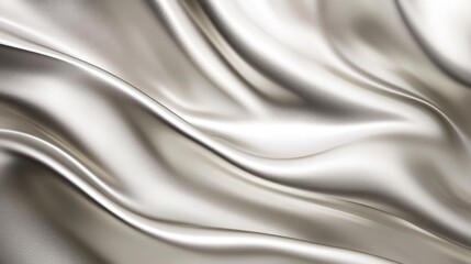 Fototapeta premium Stunning Silver Silk Fabric Texture - Elegant Drape Background Design