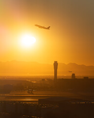 Harry Reid Airport Las Vegas at Sunrise