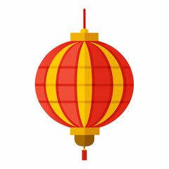 Obraz premium Chinese new year lantern vector on white background