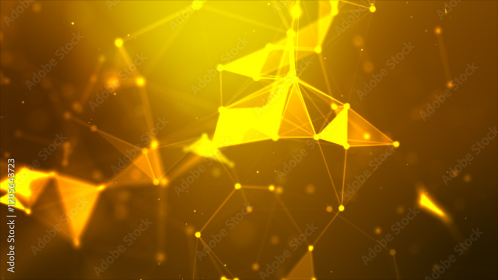Poster abstract background dot and connect line for cyber technology futuristic and network connection conc