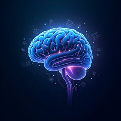 AI human brain backround