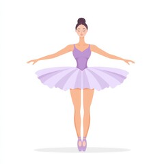 Naklejka premium Dancer showcases graceful movements in ballet attire. Generative AI