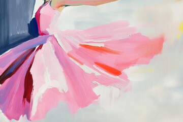 Ballet dancers in pink costumes on National Ballet Day. Generative AI