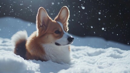 Obraz premium dog in snow