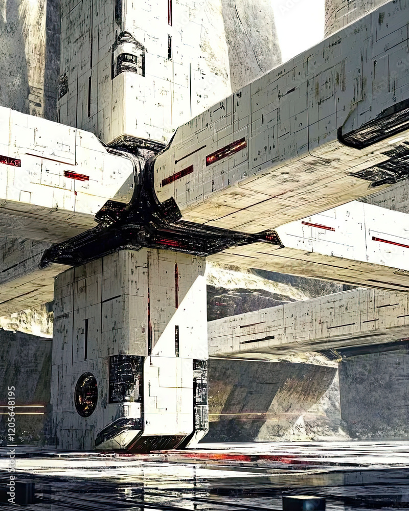 Poster Exploring the Futuristic Structures Within Orions Loop in a Distant Science Fiction Universe