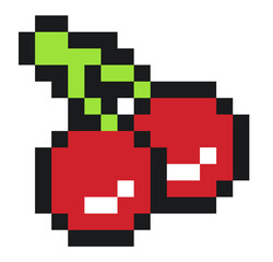 pixel cherry 8bit icon