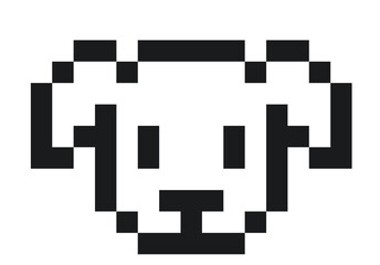 pixel puppy dog 8bit icon