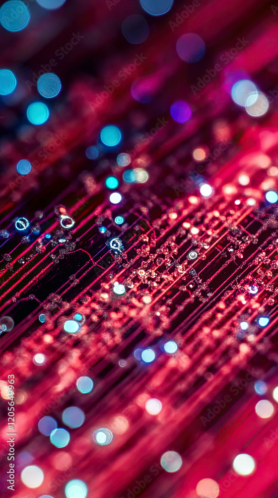 Aufkleber exploration of vibrant technology patterns in a dazzling digital landscape