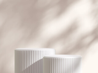 Sophisticated Product Showcase on Cylindrical Display Stand
