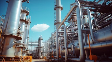 A photo of a biodiesel refinery producing clean fuel.