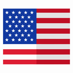 Naklejka premium Illustration of the USA national flag on white background