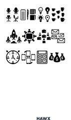 Business Icons Set for Modern Workspace