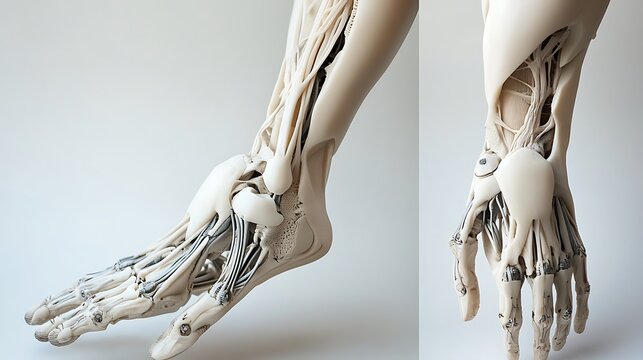 Anatomical Model of a Human Hand and Foot