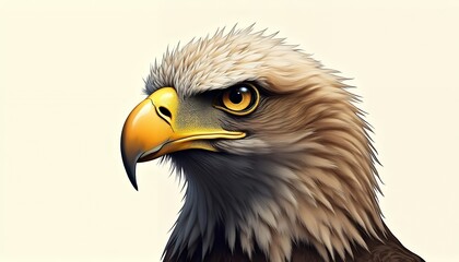 Fototapeta premium Majestic Eagle Portrait: A Close-Up Study of a Powerful Bird of Prey