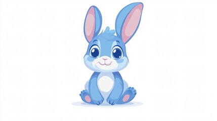 Obraz premium Adorable Baby Rabbit Cartoon Design for Wide Angle Center Shot