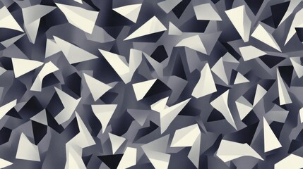Fototapeta premium Seamless angular shapes pattern in shades of dark gray and white for modern design