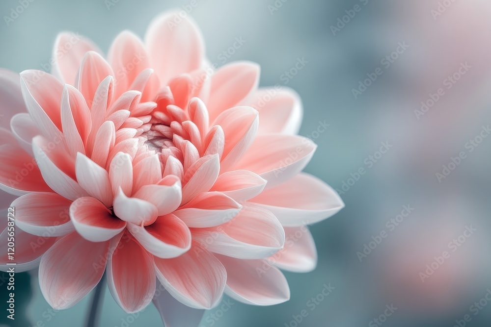 Poster a close-up of a xanthous daisy against a blurred background, its petals illuminated by soft natural 