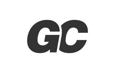 GC Techno Editable Font Logo For Corporate Branding. Bold, Futuristic Design With Unique Typographic Ideas. Minimal Custom Type And Dynamic Letter