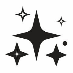  Sparkles black icon vector art illustration
