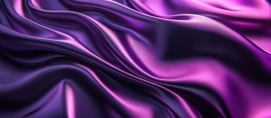 Obraz premium Deep Purple Silk Fabric Draped in Soft Waves