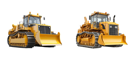Heavy Machinery on Transparent Background