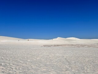 Lancelin, a coastal town in Western Australia, is famous for its white sand dunes, perfect for sandboarding, off-road adventures, pristine beaches, windsurfing, and a relaxed atmosphere.
