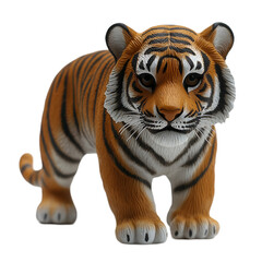 tiger 3D with a funny face isolate