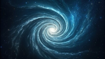 Swirling Blue Wormhole Converging Towards Bright Center in Dark Space