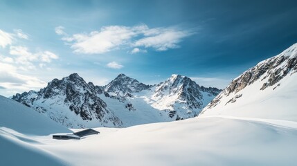 Open laptop with blank screen on a wooden desk in a kitchen room home office