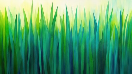 A vibrant green grass border stretches across the bottom of the image,