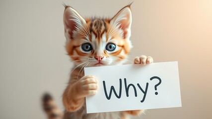 cat with card