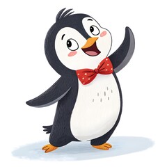 penguin with ice cream