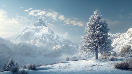 winter mountain landscape