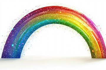 Obraz premium Rainbow On White Background