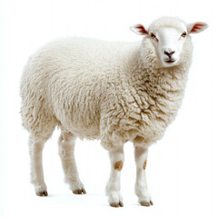 Fototapeta premium Sheep Isolated On White