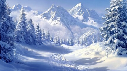 winter mountain landscape