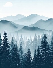 Obraz premium winter mountain landscape with snow