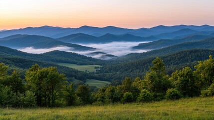 Obraz premium Nature’s majesty mountain sunrise landscape