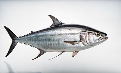A fresh whole tuna, known for its rich flavor and nutritional value, often used in a variety of seafood dishes and prized in the culinary world.