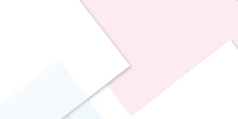 Abstract white and pink background with diamond and square shapes layered in modern abstract pattern design, White color technology concept geometric line vector background.