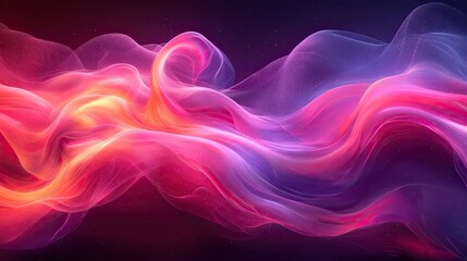 Naklejka premium Colorful abstract waves create a mesmerizing display of light and movement in a digital artwork