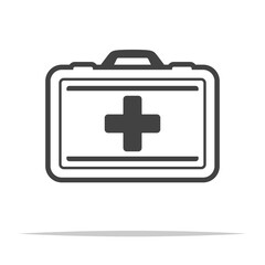 First aid kit bag outline icon transparent vector isolated