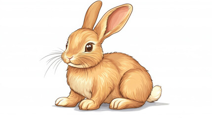painted hare on a white background