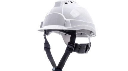 Fototapeta premium White safety helmet single on transparent background