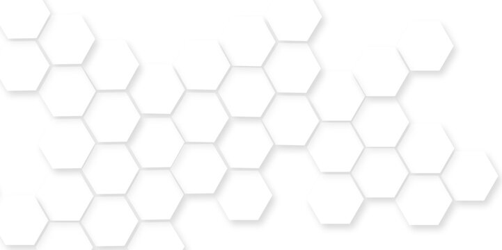 Abstract white hexagon background,Seamless pattern with hexagon. Hexagonal white hexagons honeycomb wallpaper.Abstract white hexagon concept background, soft white background.