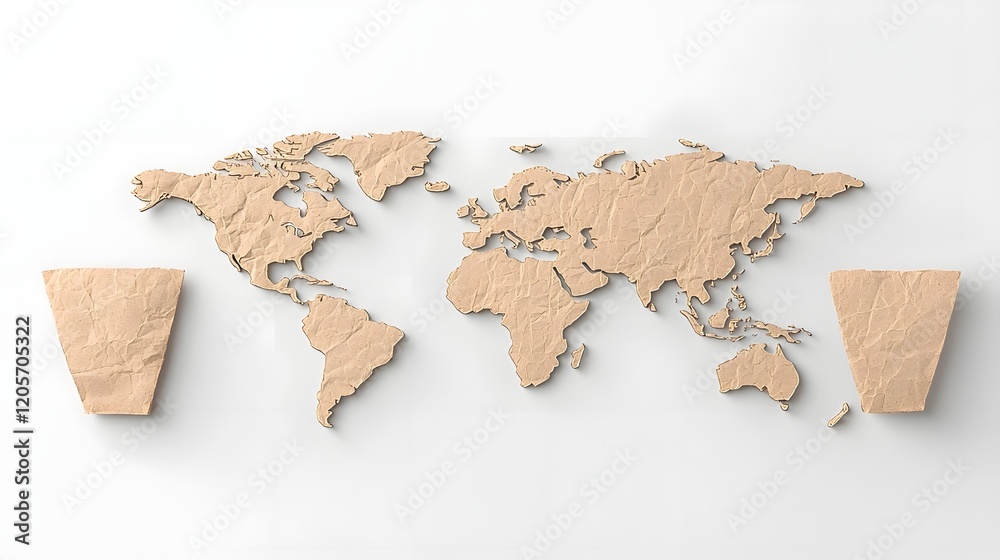Poster detailed map showcasing the intricate global supply chain network highlighting its critical role in 