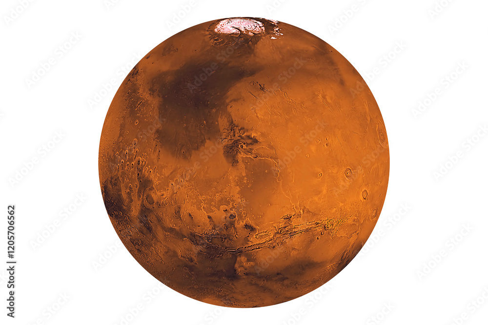 Canvas Prints planet mars isolated on white background. elements of this image furnished by nasa