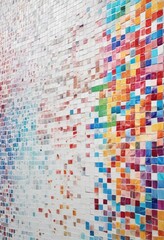 Fototapeta premium Multicolored halftone mosaic on white background, pattern, background, texture