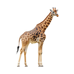 Fototapeta premium Giraffe Isolated on Transparent Background