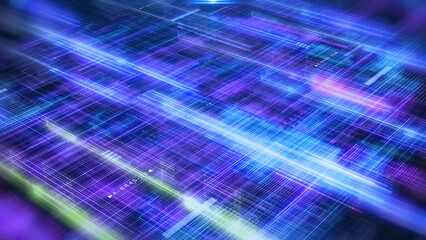 Digital big data information transferring system technology illustration background.